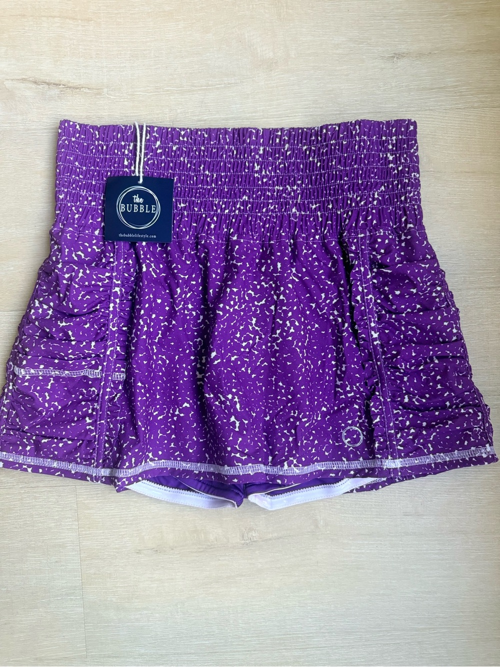 NWT The Bubble size M Purple Speckled Athletic Skirt-Shorts